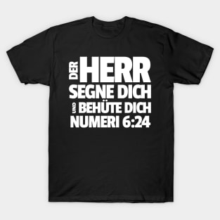 Numbers 6-24 Lord Bless You Keep You German T-Shirt